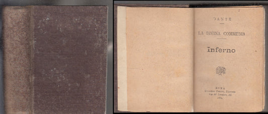 LN- LA DIVINA COMMEDIA INFERNO - DANTE ALIGHIERI - EDOARDO PERINO - 1891- C- XFS