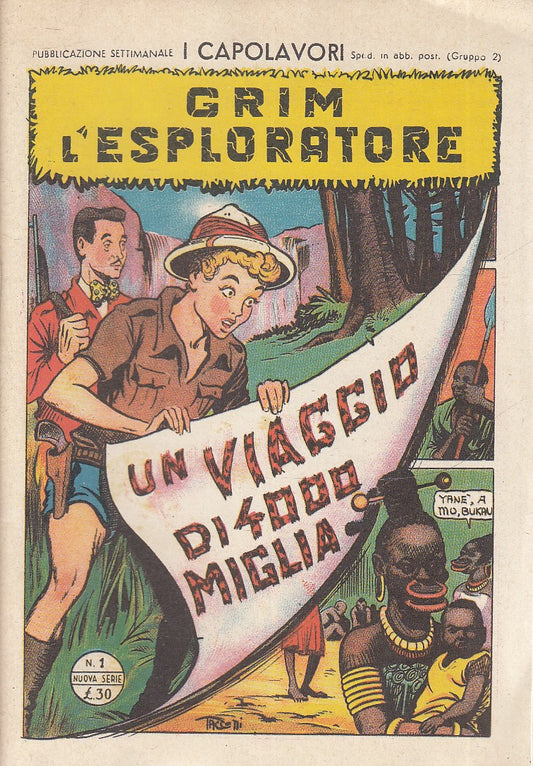 FZ- GRIM L'ESPLORATORE 1/8 SERIE COMPLETA - TACCONI - ARC - 1949 - S - VGX