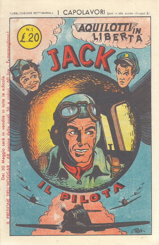 FZ- JACK IL PILOTA 1/12 SERIE COMPLETA I CAPOLAVORI - TACCONI - ARC - 1949 - VGX