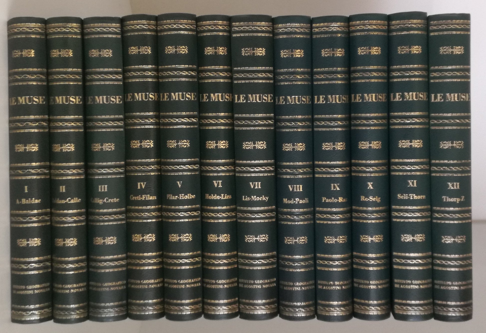 LT- LE MUSE VOLUMI I/XII ENCICLOPEDIA COMPLETA-- DeAGOSTINI--- 1964/1974- C- YFS