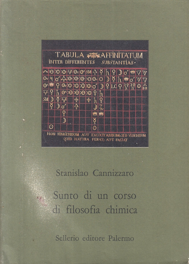 LS- SUNTO DI UN CORSO FILOSOFIA CHIMICA- CANNIZZARO- SELLERIO--- 1991- B- ZFS164