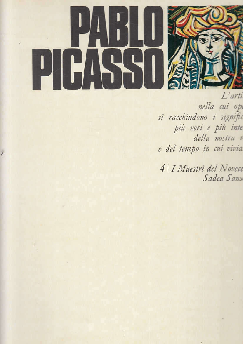 LT- I MAESTRI DEL NOVECENTO 4 PABLO PICASSO -- SANSONI --- 1970 - CS- YFS119