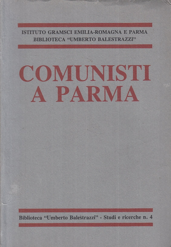 LS- COMUNISTI A PARMA -- BIBLIOTECA UMBERTO BALESTRAZZI --- 1986 - B- ZFS162