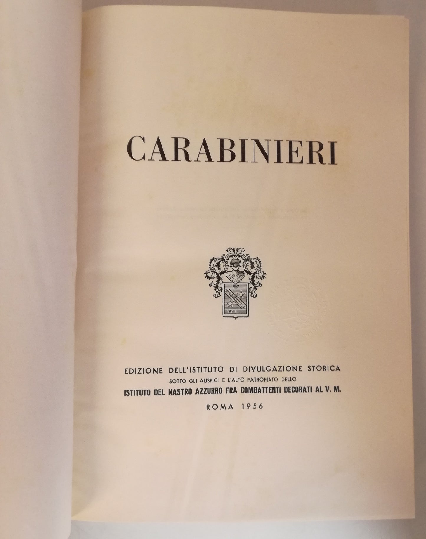 LZ- CARABINIERI-- ISTITUTO DIVULGAZIONE STORICA NASTRO AZZURRO--- 1956- C- YFS52