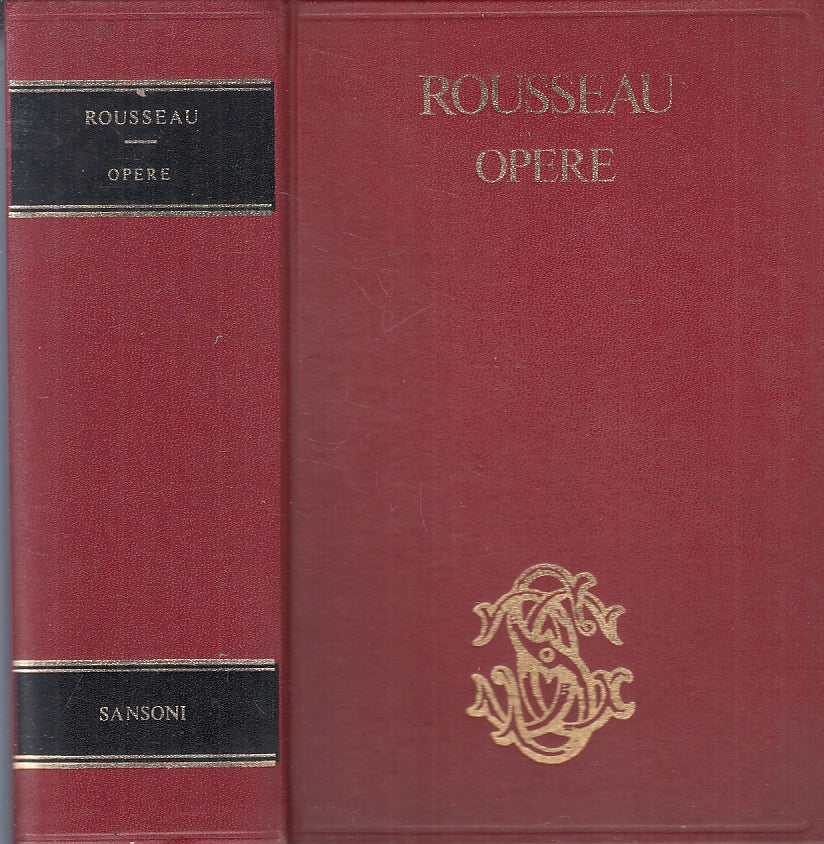LN- OPERE - JEAN JACQUES ROUSSEAU - SANSONI- VOCI DEL MONDO-- 1972- C- ZFS283