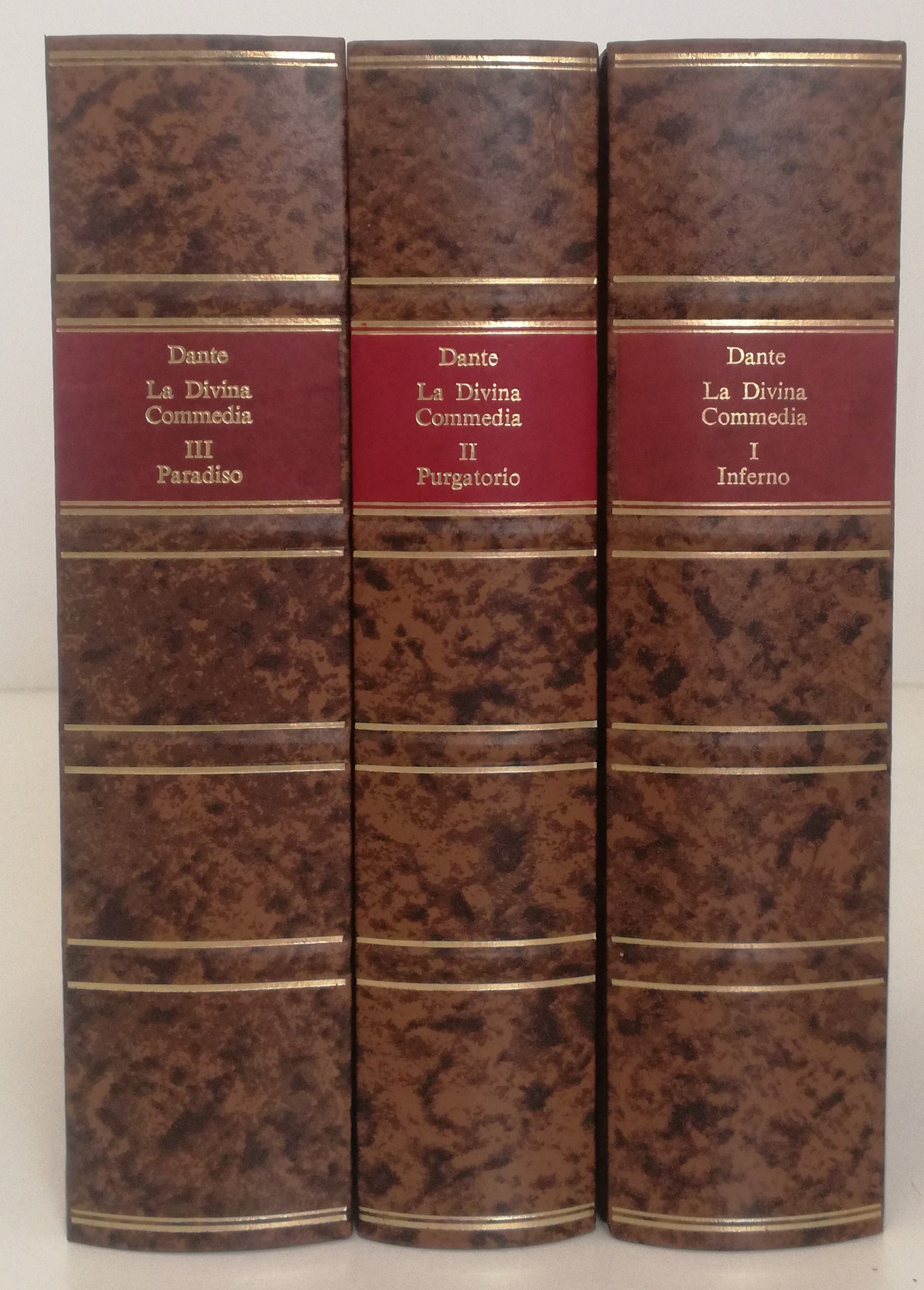LN- LA DIVINA COMMEDIA 3 VOLUMI - DANTE ALIGHIERI - RIZZOLI - BUR-- 1975- C- XFS