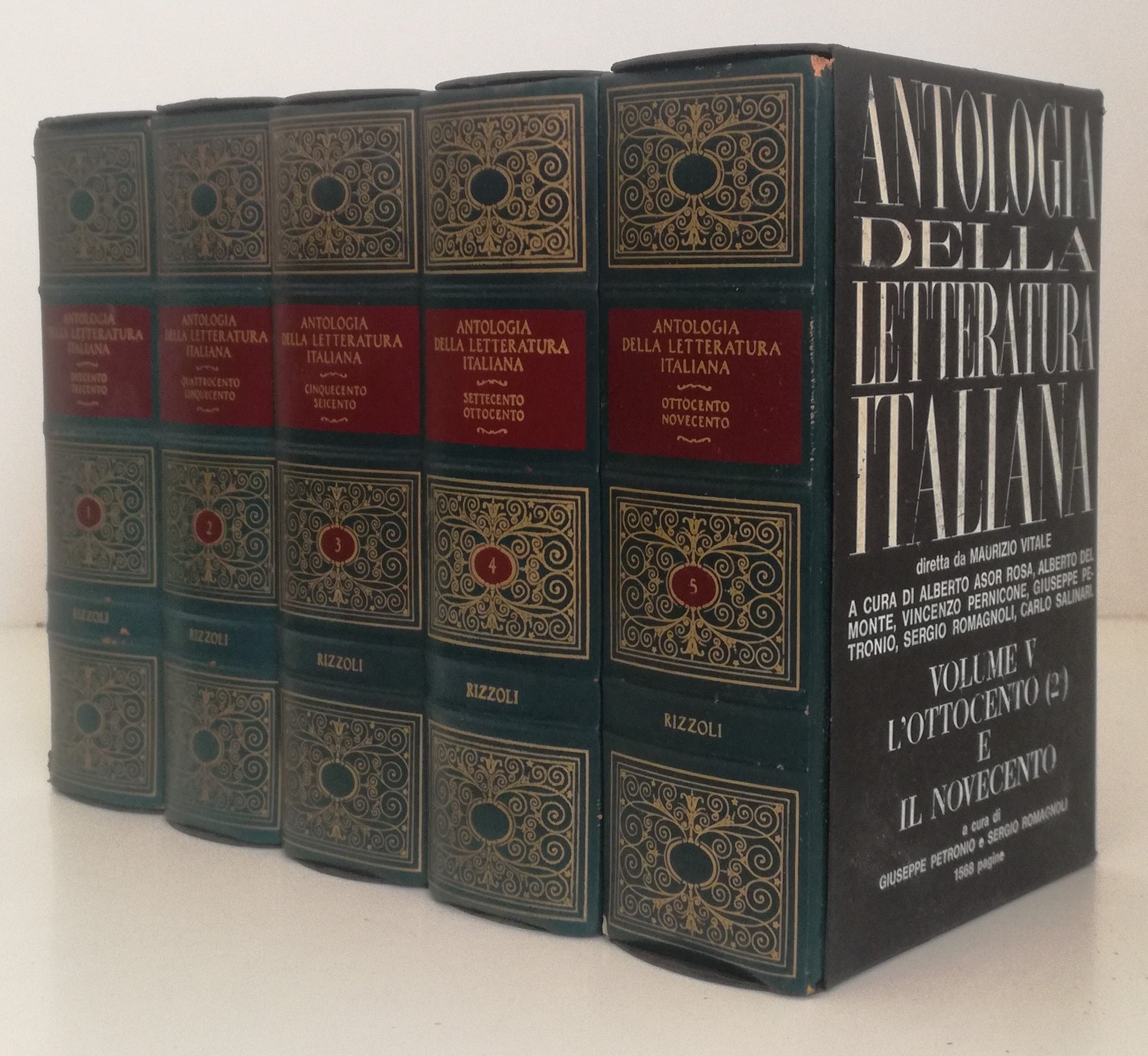 LN- ANTOLOGIA DELLA LETTERATURA ITALIANA 5 VOLUMI-- RIZZOLI- I CLASSICI--- C-XFS
