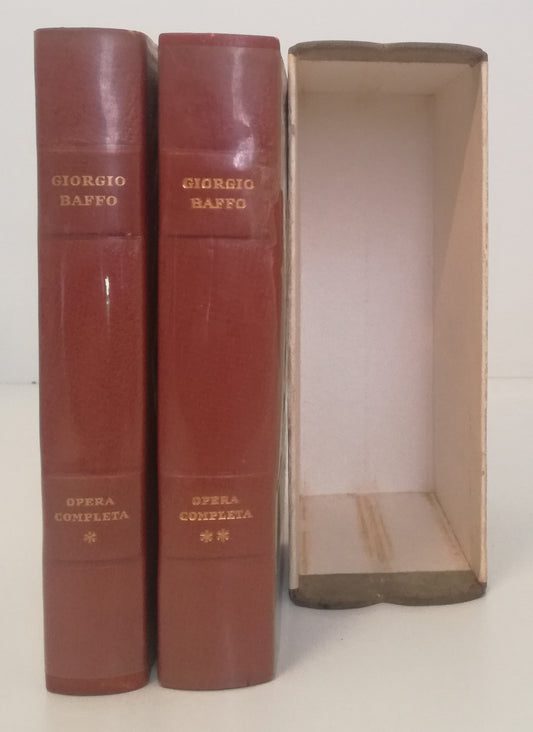 LN- OPERA COMPLETA 2 VOLUMI - GIORGIO BAFFO - LONGANESI --- 1973 - CS - XFS
