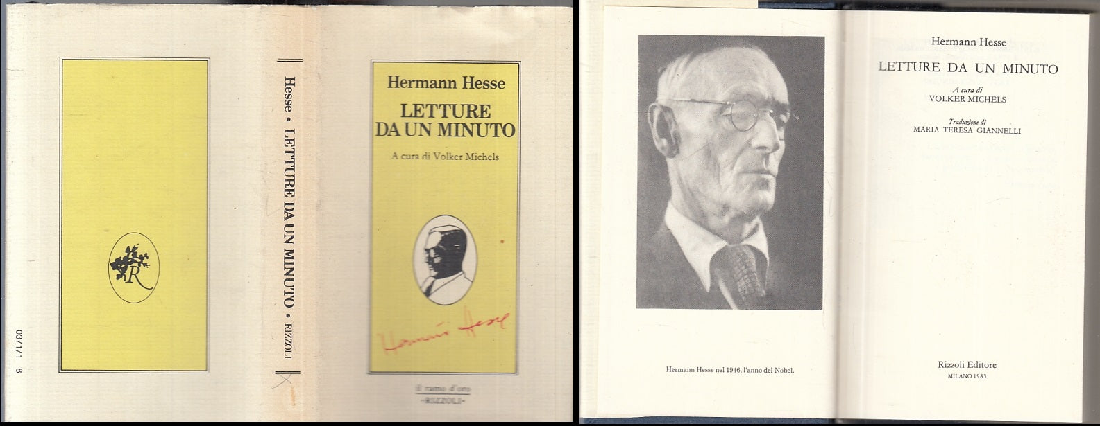 LN- LETTERE DA UN MINUTO - HERMANN HESSE- RIZZOLI- RAMO D'ORO-- 1983- CS- ZFS152