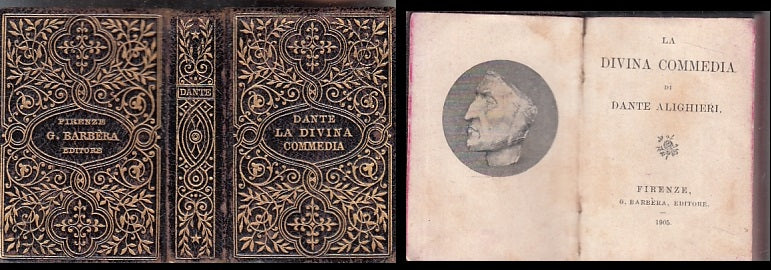 LN- LA DIVINA COMMEDIA MINILIBRO - DANTE ALIGHIERI - BARBERA --- 1905- B- ZFS152