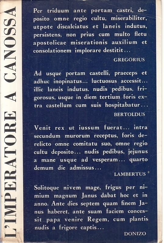 LN-L'IMPERATORE A CANOSSA - GHIRARDINI- EDIZIONI DEL PENSIERO--- 1965- B- ZFS405