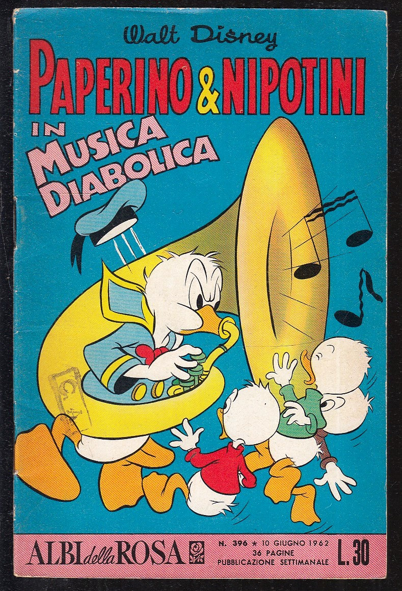 FD- ALBI DELLA ROSA N.396 PAPERINO & NIPOTINI -- DISNEY MONDADORI - 1962- S- ZGS