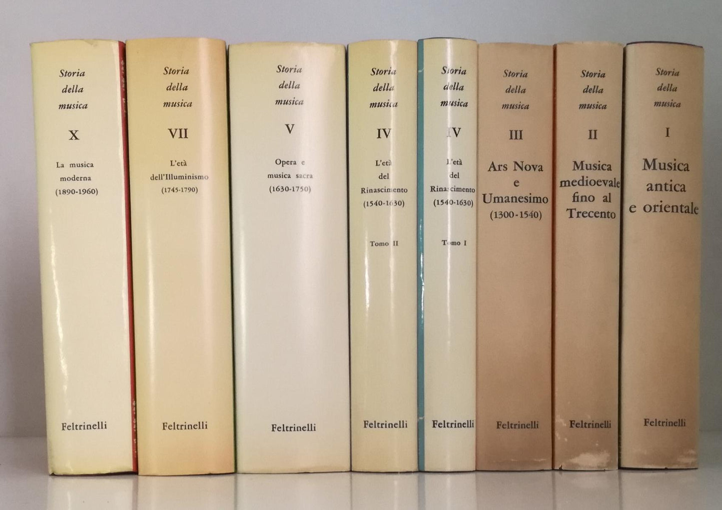 LZ- STORIA DELLA MUSICA 8 VOLUMI I,II,III,IV(1,2),V,VII,X - FELTRINELLI- CS- YFS