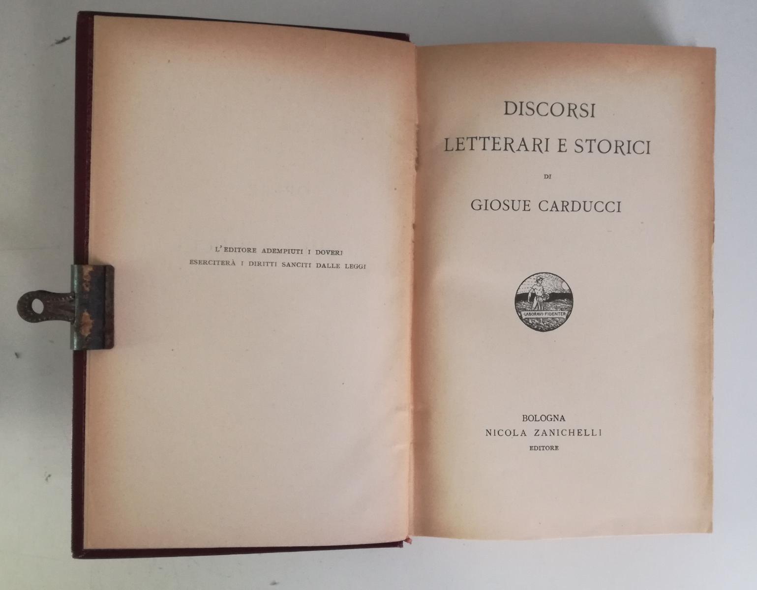 LN- LOTTO OPERE DI GIOSUE' CARDUCCI 16 VOLUMI RILEGATI -- ZANICHELLI ---- C- YFS