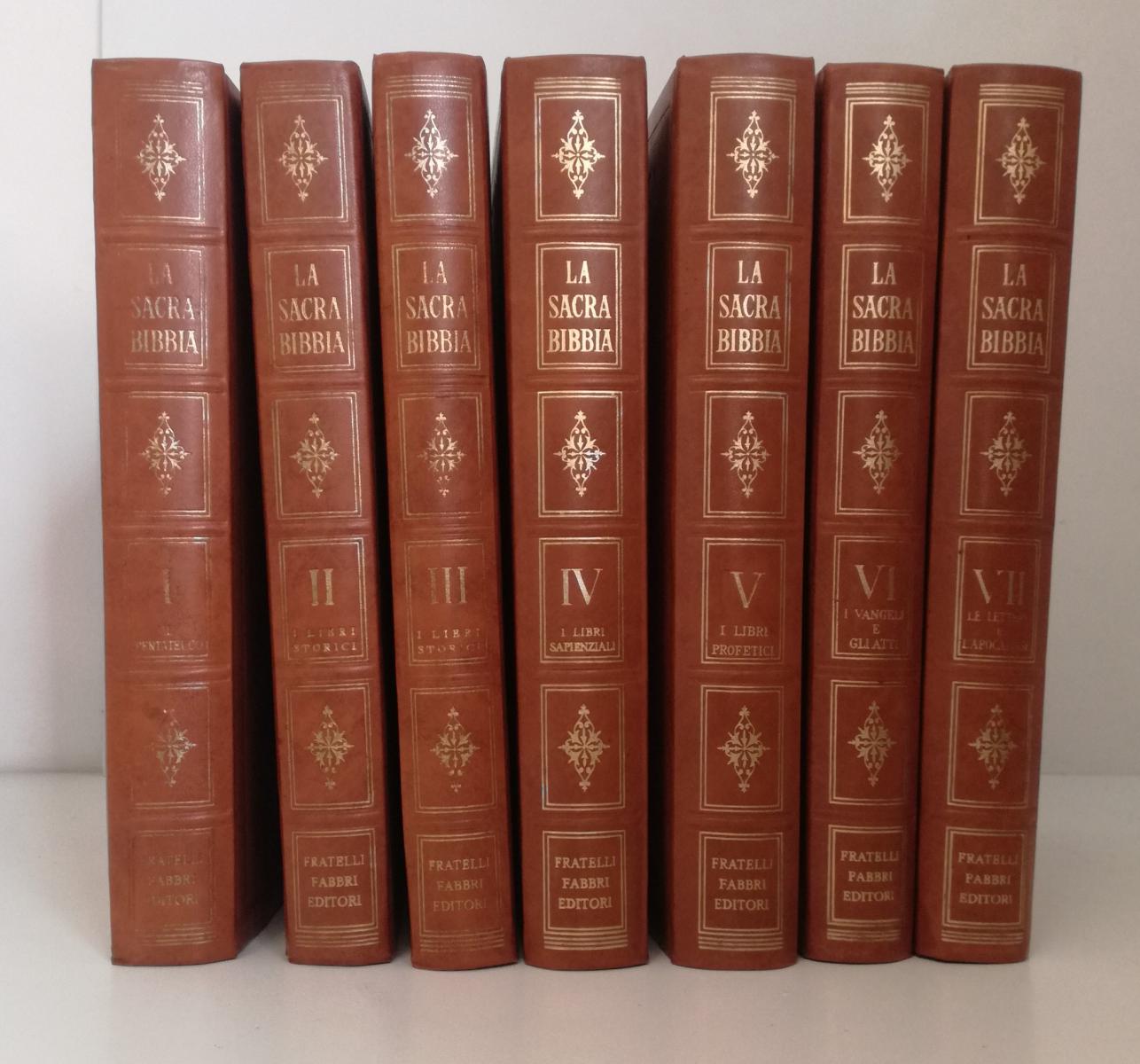LD- LA SACRA BIBBIA VOLUMI I/VII OPERA COMPLETA -- FABBRI --- 1963 - C - BLCG4