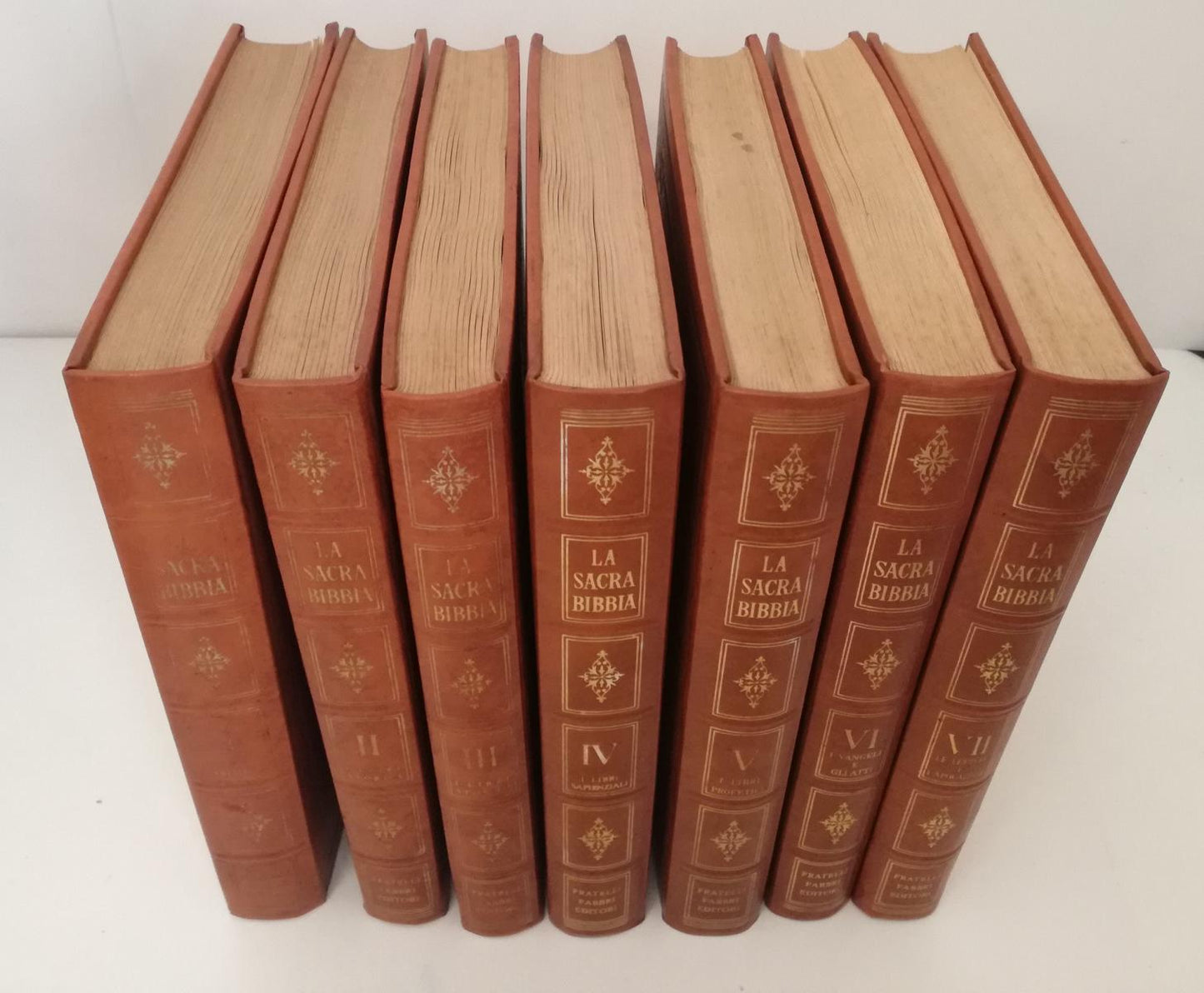 LD- LA SACRA BIBBIA VOLUMI I/VII OPERA COMPLETA -- FABBRI --- 1963 - C - BLCG4