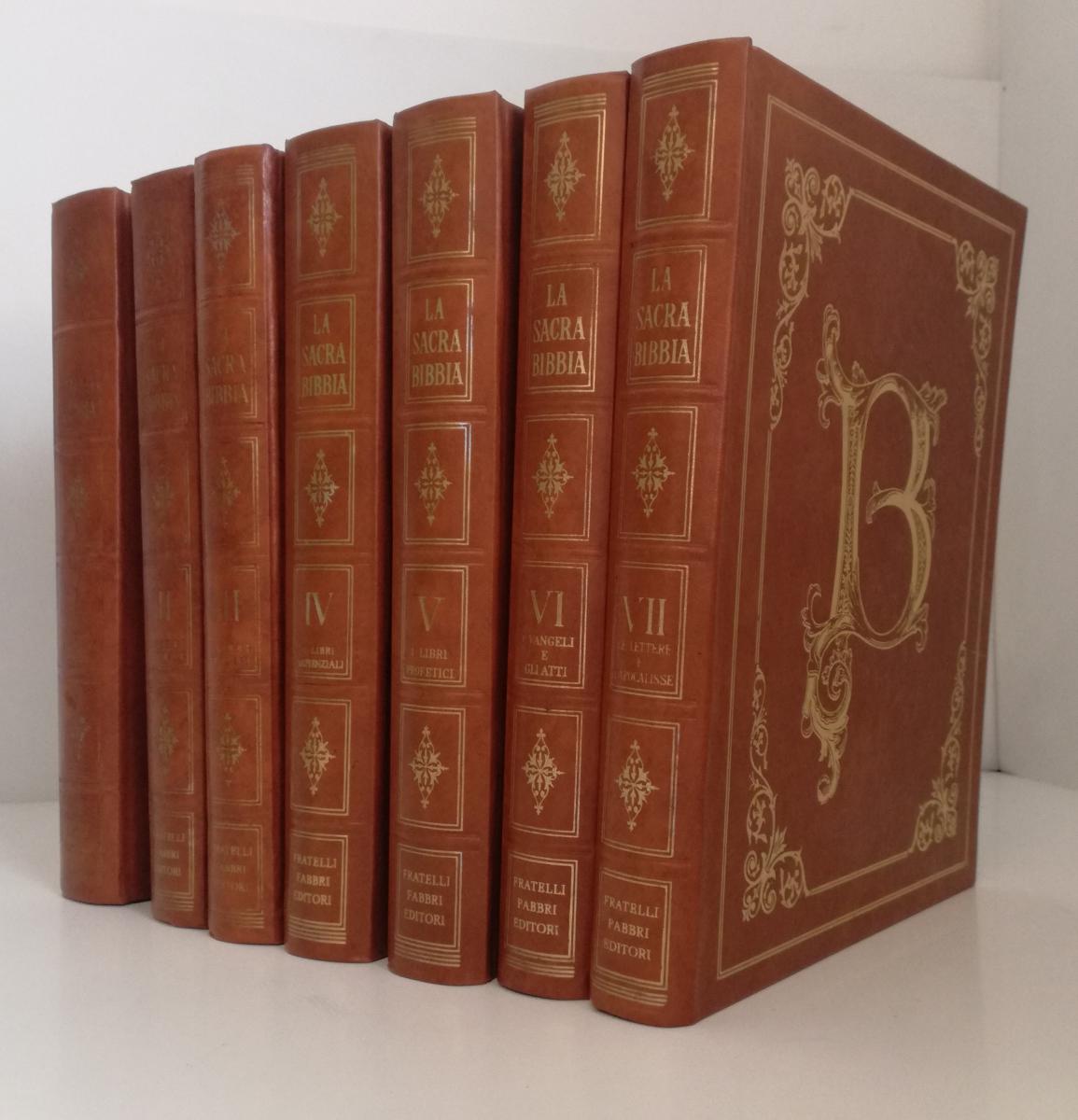 LD- LA SACRA BIBBIA VOLUMI I/VII OPERA COMPLETA -- FABBRI --- 1963 - C - BLCG4