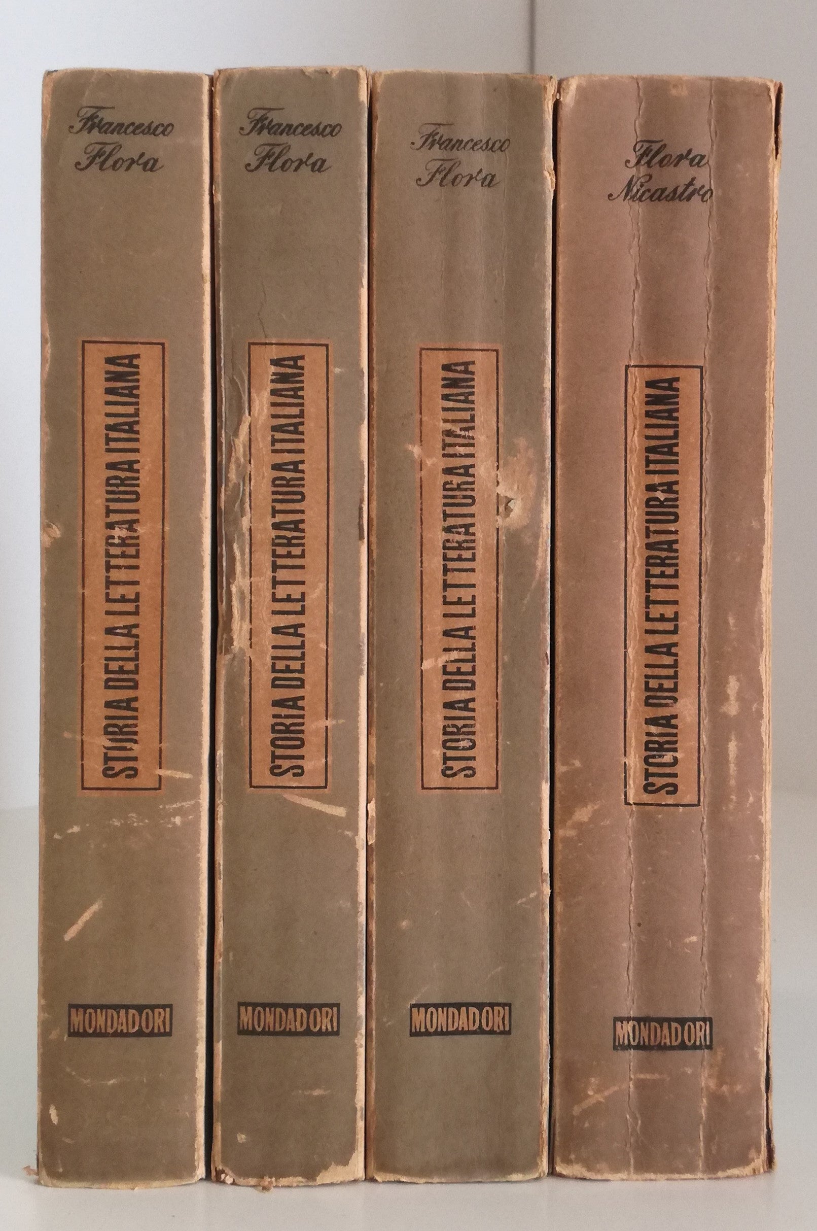 LN- FRANCESCO FLORA 3 VOLUMI IN 4 TOMI- FRANCESCO FLORA- MONDADORI---- B- ZFS151