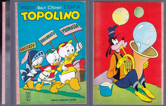 FD- TOPOLINO N.395 CON FIGURINE NO BOLLINO -- DISNEY MONDADORI - 1963 - B - GBX