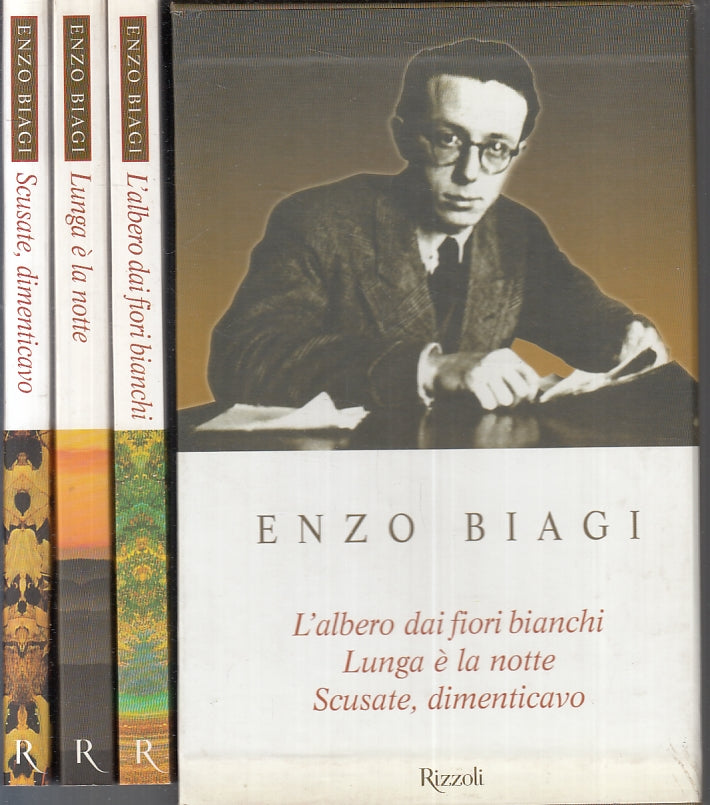 LN- COFANETTO 3 ROMANZI LUNGA E' LA NOTTE- ENZO BIAGI- RIZZOLI--- 2000- B-ZFS192
