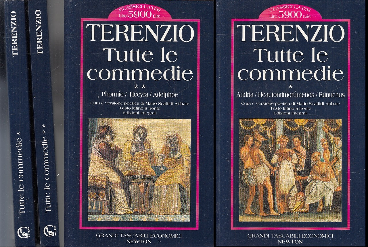 LN- TUTTE LE COMMEDIE 2 VOLUMI - TERENZIO - NEWTON - TASCABILI-- 1995- B- XFS