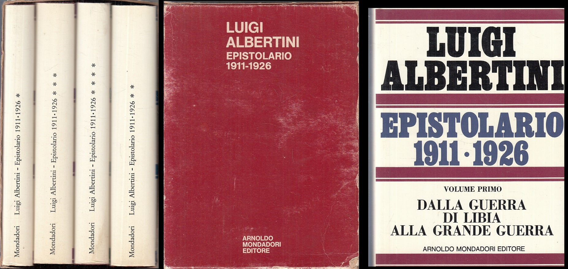 LN- EPISTOLARIO 1911/1926 4 VOLUMI- LUIGI ALBERTINI- MONDADORI- 1968- CS- ZFS145