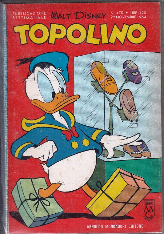 FD- TOPOLINO N.470 SENZA BOLLINO CON CEDOLA -- DISNEY MONDADORI - 1964 - B - GBX