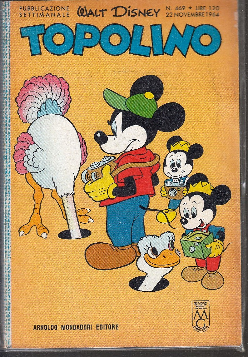 FD- TOPOLINO N.469 SENZA BOLLINO -- DISNEY MONDADORI - 1964 - B - GBX