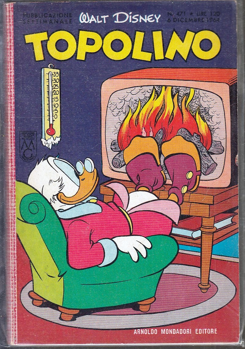 FD- TOPOLINO N.471 SENZA BOLLINO CON CEDOLA -- DISNEY MONDADORI - 1964 - B - GBX