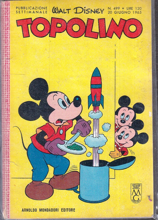 FD- TOPOLINO N.499 SENZA BOLLINO -- DISNEY MONDADORI - 1965 - B - GBX