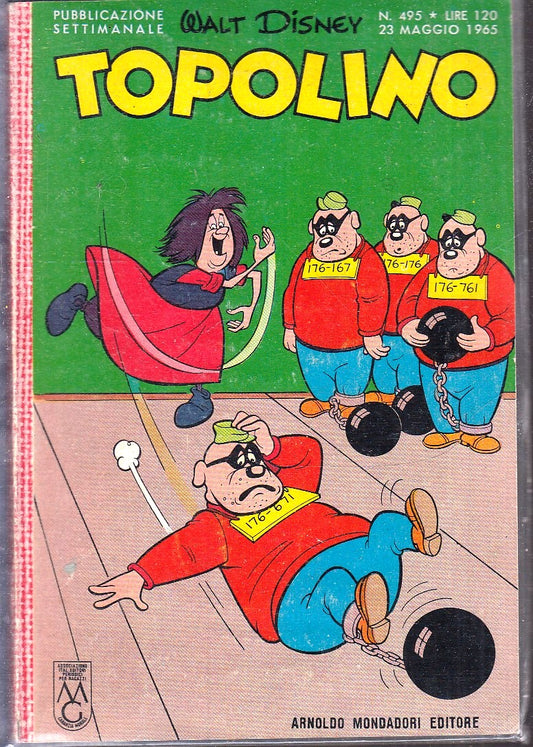 FD- TOPOLINO N.495 SENZA BOLLINO -- DISNEY MONDADORI - 1965 - B - GBX