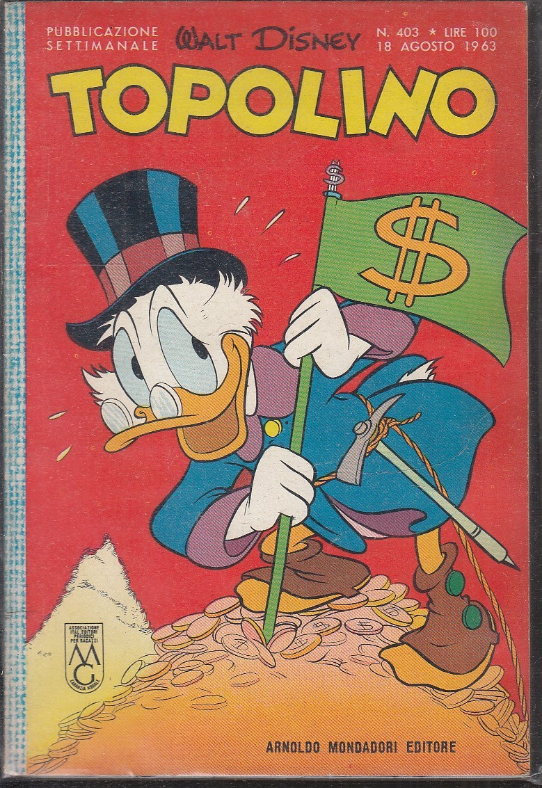 FD- TOPOLINO N.403 SENZA BOLLINO -- DISNEY MONDADORI - 1963 - B - GBX