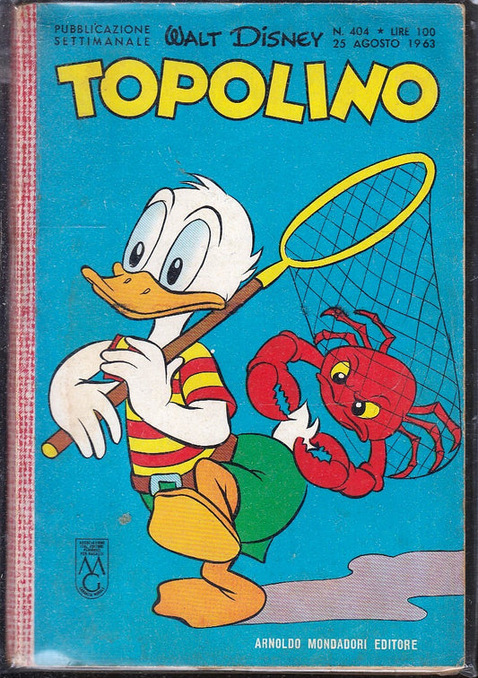 FD- TOPOLINO N.404 CON BOLLINO -- DISNEY MONDADORI - 1963 - B - GBX