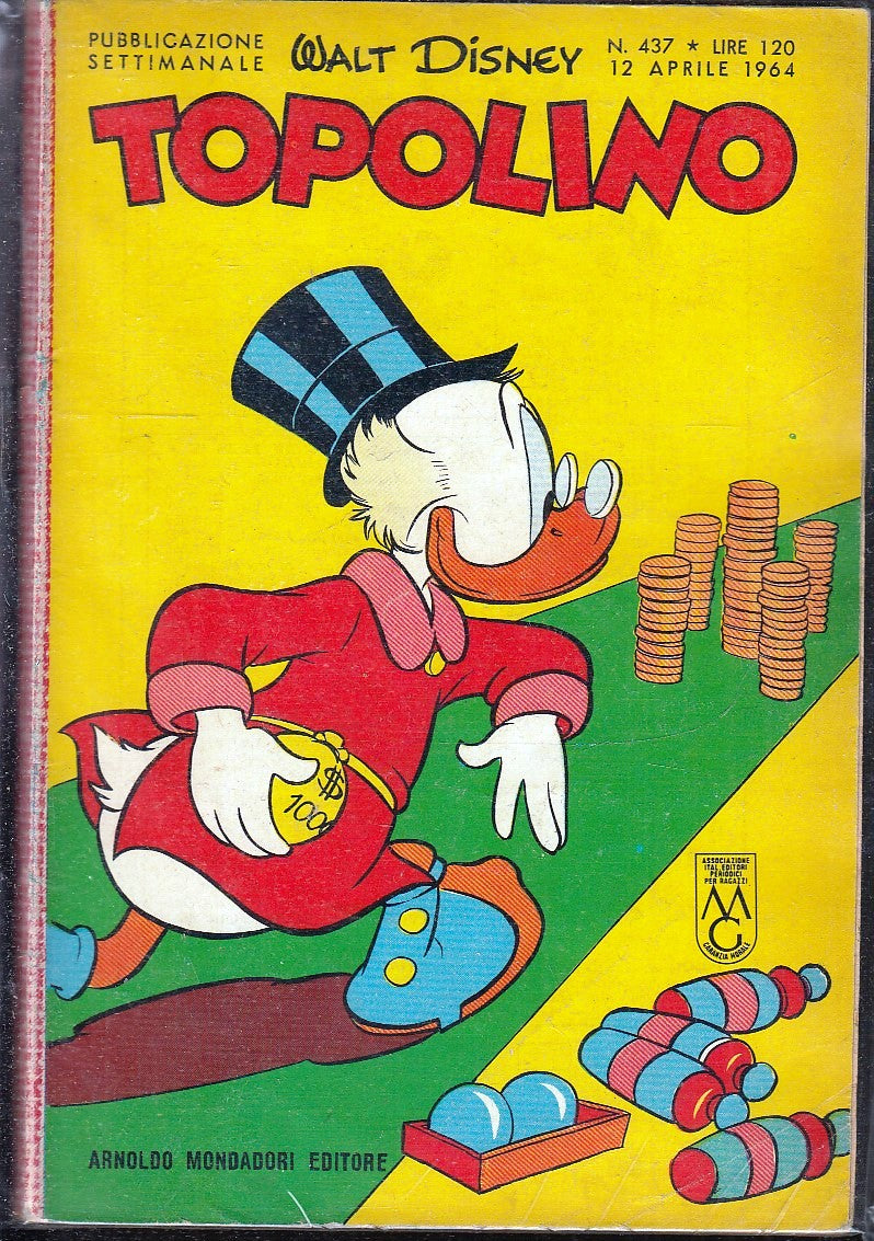 FD- TOPOLINO N.437 SENZA BOLLINO -- DISNEY MONDADORI - 1964 - B - GBX
