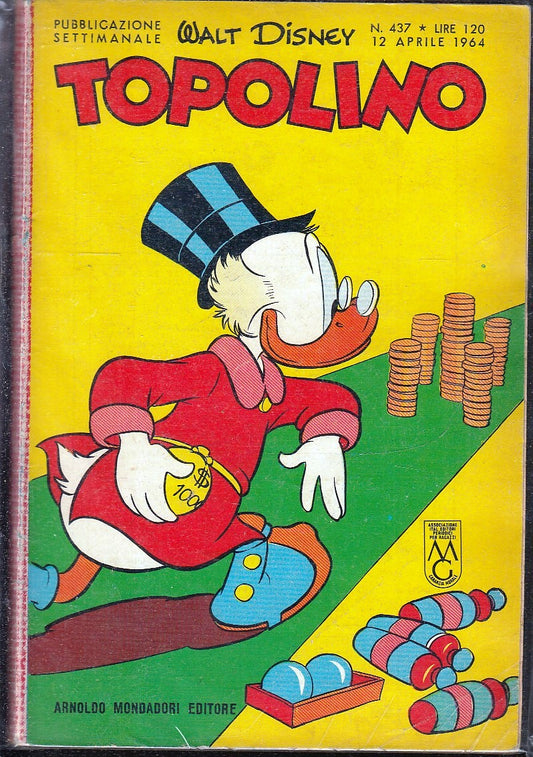 FD- TOPOLINO N.437 SENZA BOLLINO -- DISNEY MONDADORI - 1964 - B - GBX