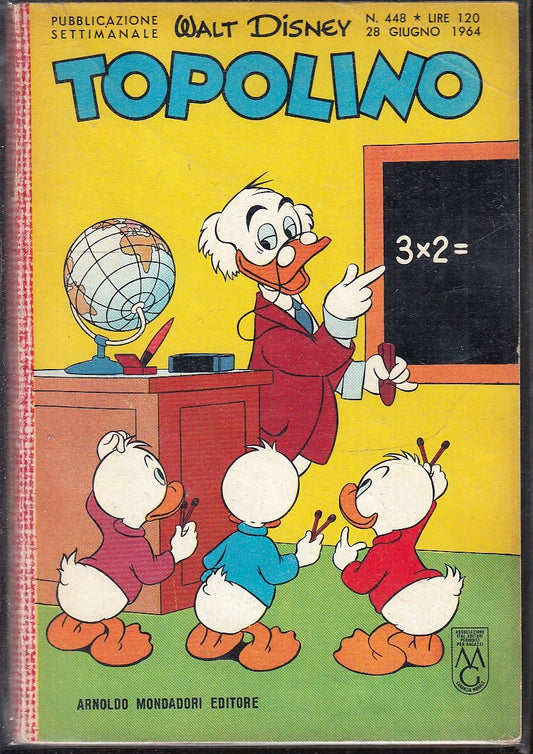 FD- TOPOLINO N.448 SENZA BOLLINO -- DISNEY MONDADORI - 1964 - B - GBX