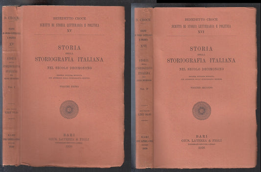 LS- STORIA DELLA STORIOGRAFIA ITALIANA 2 VOLUIMI- CROCE- LATERZA- 1930- B-ZFS201