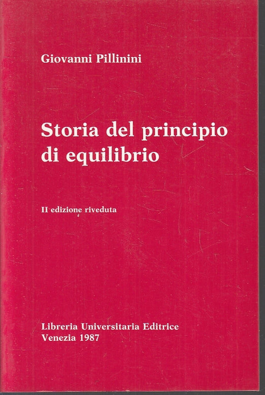 LZ- STORIA DEL PRINCIPIO DI EQUILIBRIO - GIOVANNI PILLININI ---- 1987- B- ZFS203