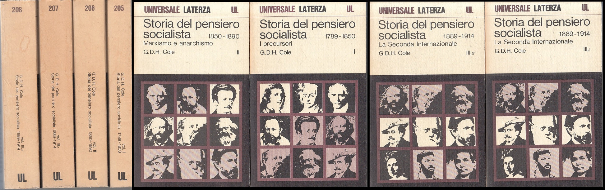 LS- STORIA DEL PENSIERO SOCIALISTA 4 VOLUMI - COLE - LATERZA - UL-- 1972- B- XFS