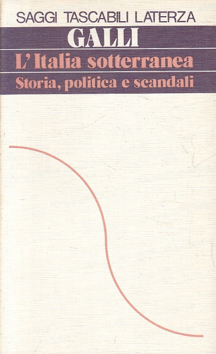 LS- L'ITALIA SOTTERRANEA POLITICA SCANDALI - GALLI - LATERZA- STL-- 1985- B- XFS