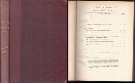 LZ- GIORNALE DI FISICA DELLA SOCIETA' ITALIANA VOL.4 NUM.1 - 1963 - C- ZFS207