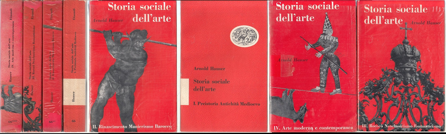 LT- STORIA SOCIALE DELL'ARTE VOLUMI I/IV- ARNOLD HAUSER- EINAUDI--- 1956- BS-XFS