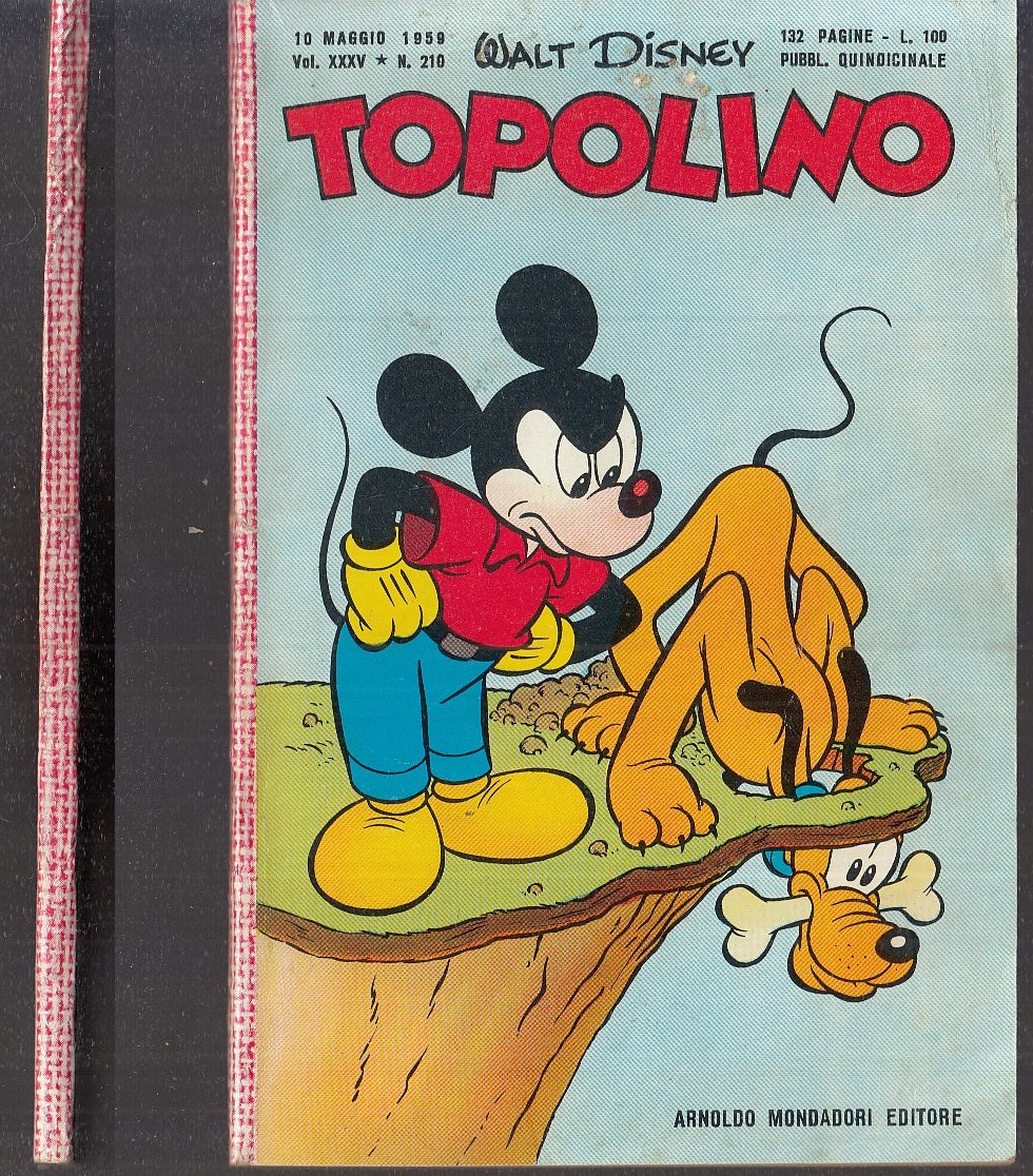 FD- TOPOLINO N.210 CON BOLLINO -- DISNEY MONDADORI - 1959 - B - GBX