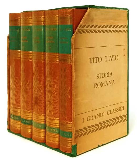 LN- STORIA ROMANA COFANETTO 5 VOLUMI- TITO LIVIO- SALANI- CLASSICI-- 1964- C-XFS
