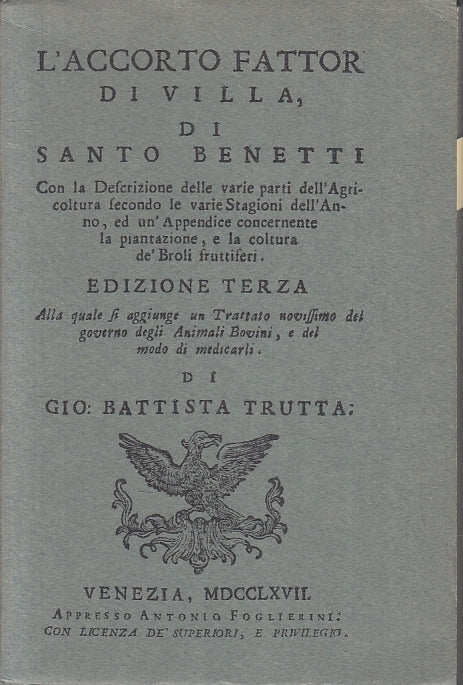 L'accorto fattor di Villa Santo Benedetti - Battista Trutta - anastatica- ZFS222