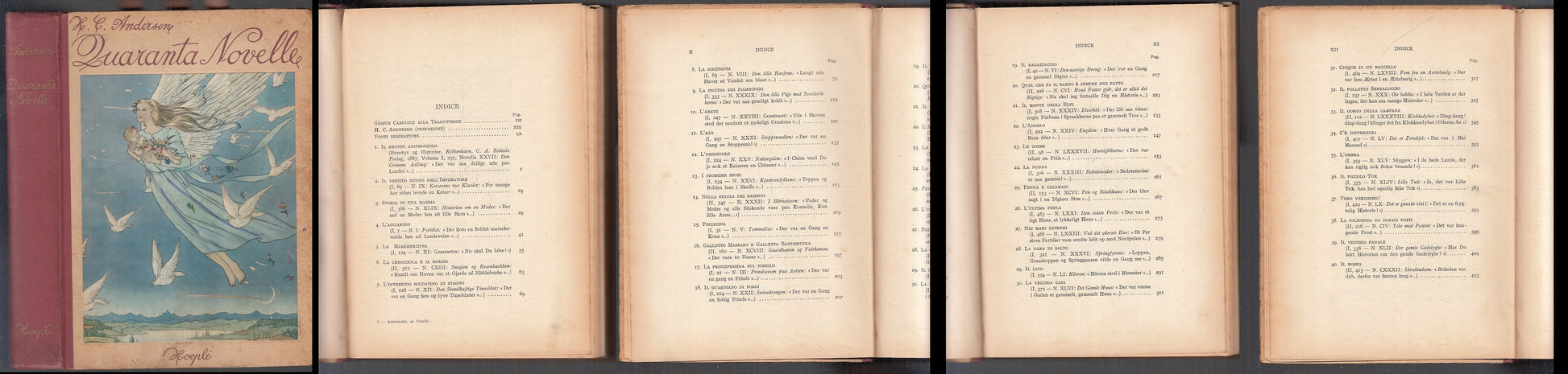 LB- QUARANTA NOVELLE TAVOLE DI ACCORNERO - ANDERSEN - HOEPLI --- 1953 - C - RGZ