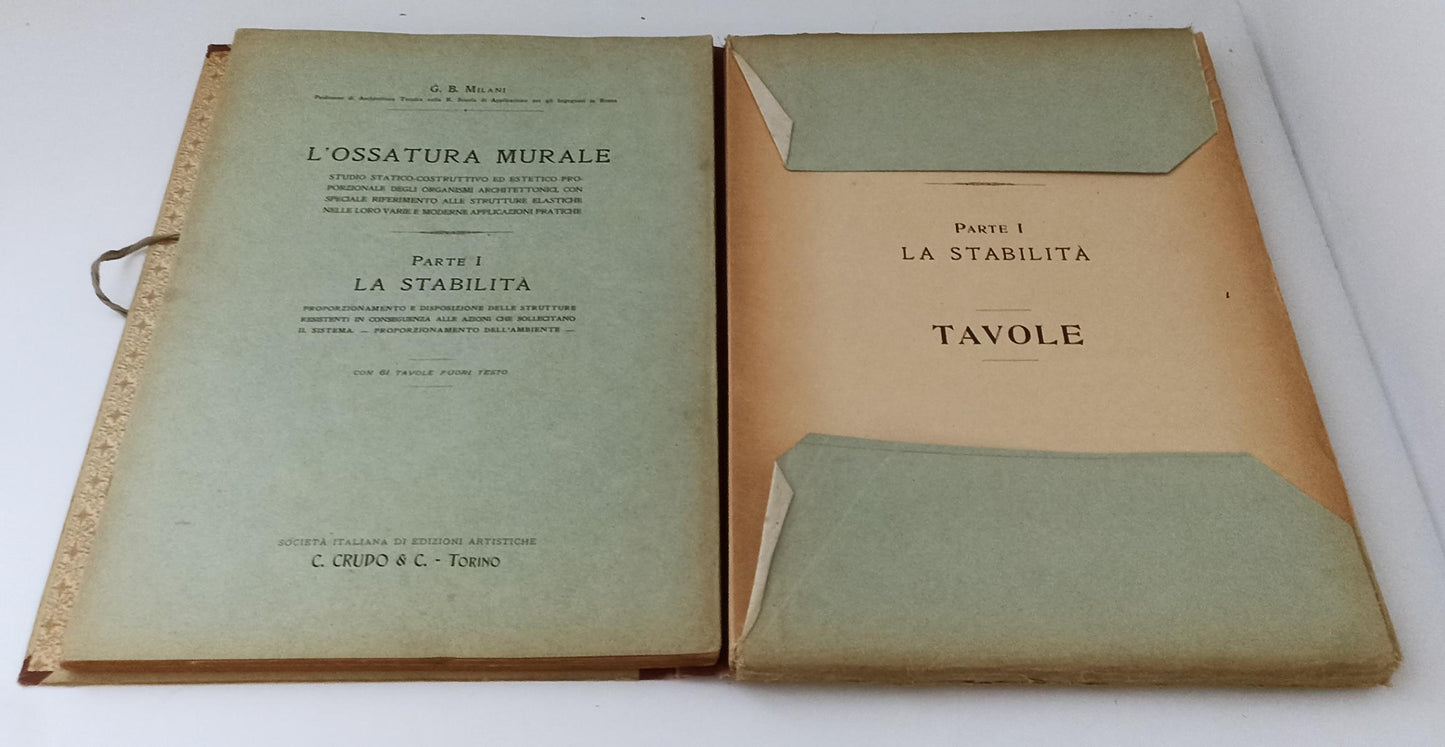 LZ- L'OSSATURA MURALE parte I LA STABILITA' - MILANI - CRUDO --- 1920- C- ZFS594