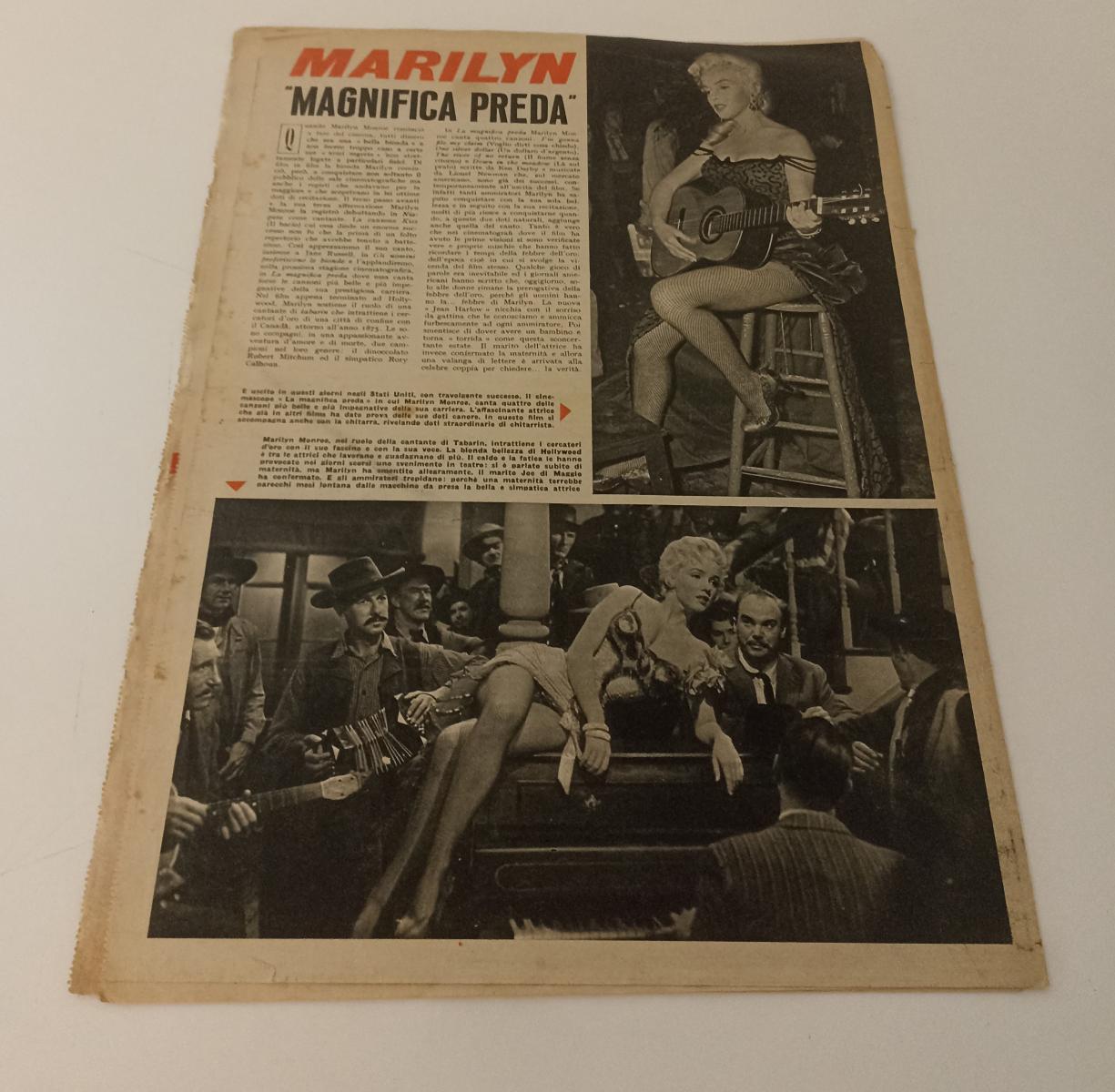 LR- TV SORRISI E CANZONI N.28 1954 MARILYN MONROE E ROBERT MITCHUM - ZFS583