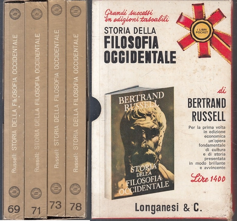LS- STORIA DELLA FILOSOFIA OCCIDENTALE 4 VOLUMI - RUSSELL - LONGANESI- B- ZFS248