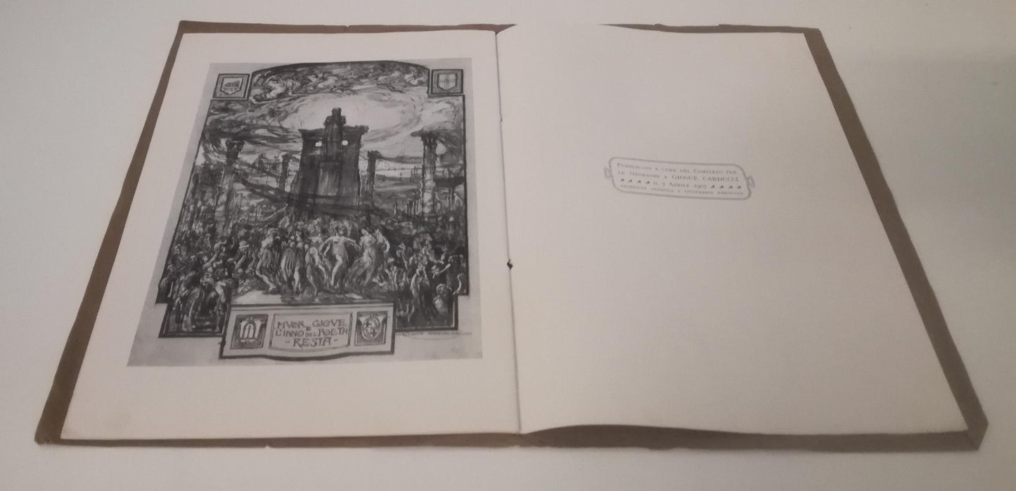 LZ- A GIOSUE' CARDUCCI PIETRASANTA PUBBLICAZIONE COMMEMORATIVA - 1907- B- ZFS692